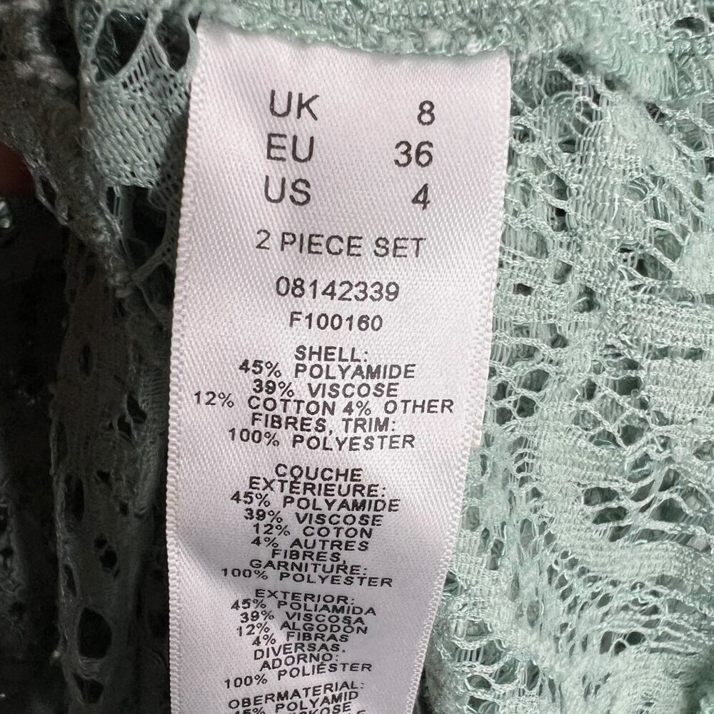 ASOS Maternity 8 Flutter Sleeves Midi Wrap Dress Sheer Not Lined - Picture 8 of 11